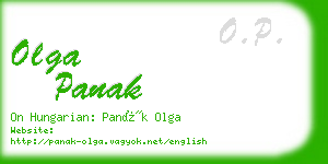 olga panak business card